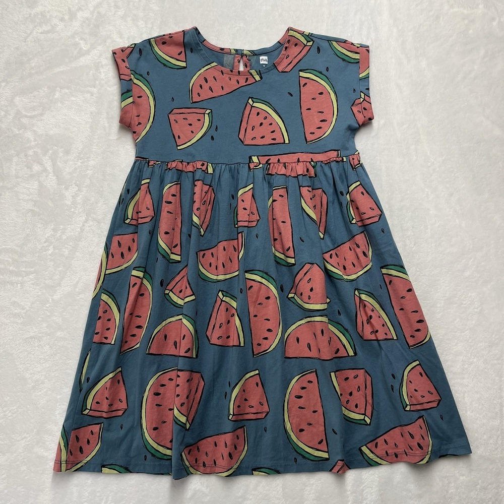 Tea Collection Dress Girls 10 Watermelon Summer Picnic Beach Coastal Vacation